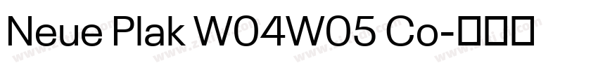 Neue Plak W04W05 Co字体转换